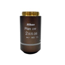 Nikon Plan UW lens component on a white background