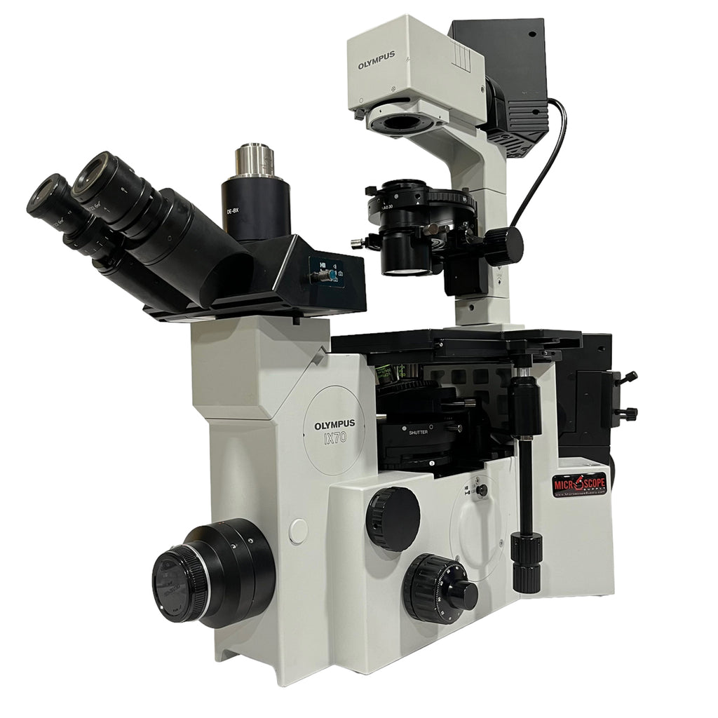 Olympus IX70 Inverted Microscope - Phase Contrast & Fluorescence - Rec